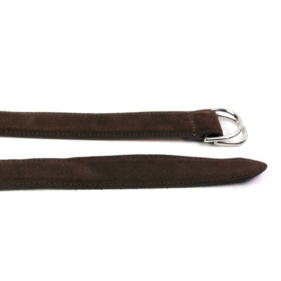 J. CREW BROWN REAL LEATHER SUEDE 1 1/8"Wd DRESS CASUAL WOMEN'S BELT Sz L/XL (85T - Picture 13 of 14